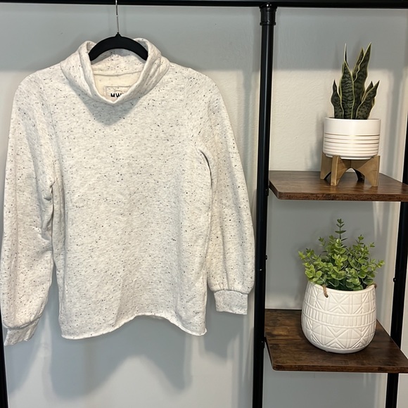 Madewell MWL Betterterry Relaxed Turtleneck Sweatshirt NWOT XXS - Picture 6 of 9